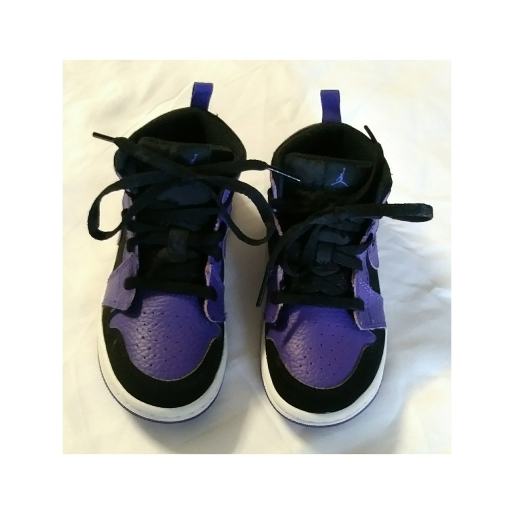 Jordan 1 Mid Purple & Blk Toddler 9